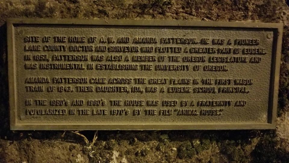 A historic plaque in Eugene, Oregon. A photograph from Ken’s Oregon travels.