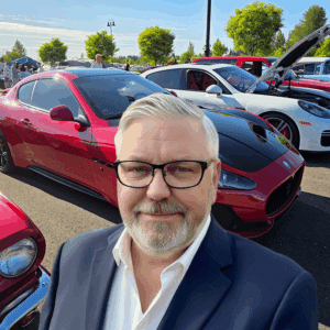 Ken Nix Leverage Auto Appraisals at Cars and Coffee car show. Total Loss Appraiser